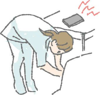 姿勢が悪く通知が来ている画像